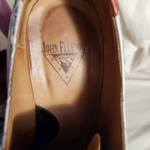 John Fluevog Wonder K2 Two Toned Oxford Heels; Snake Skin - Picture 6 of 9